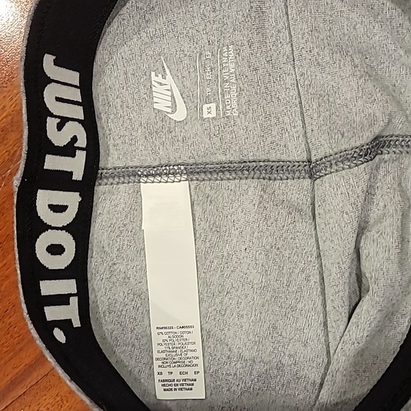 Nike gray black Just Do It leggings womens XS - Picture 3 of 6